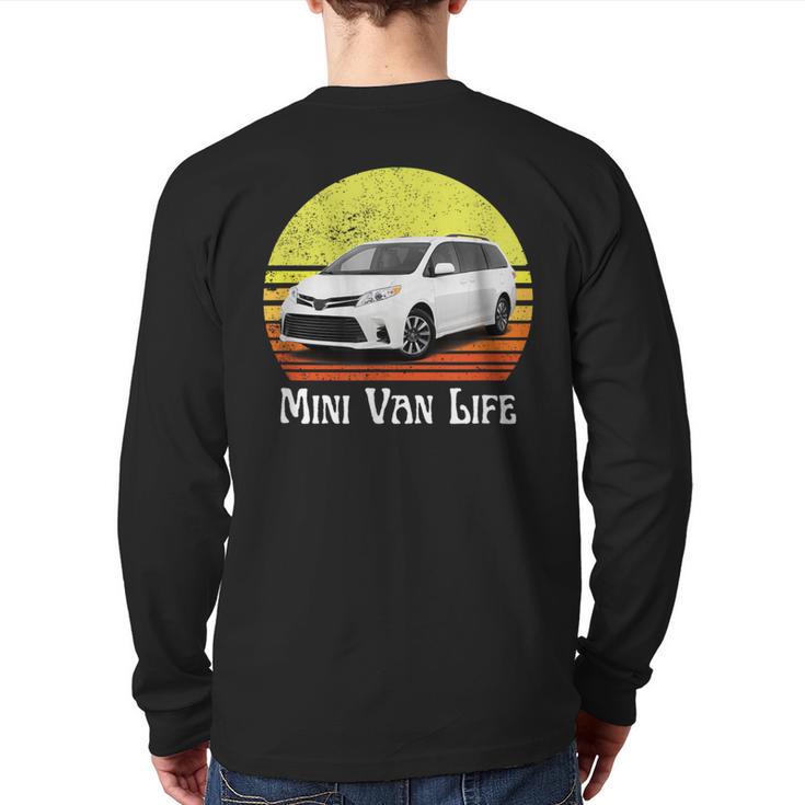 Mini Van Life Soccer Mom Dad Parent For Parents Long Sleeve T-Shirt Back Print