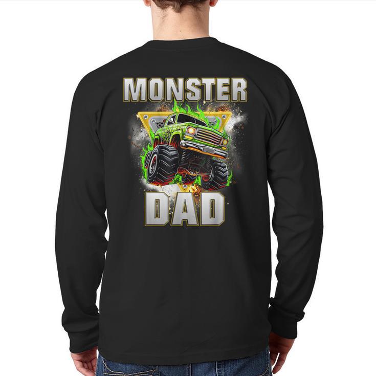 Monster Truck Dad Monster Truck Are My Jam Adults Kids Long Sleeve T-Shirt Back Print