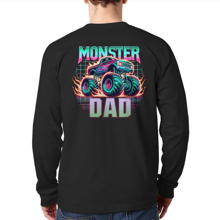 Monster Truck Dad Monster Truck Are My Jam Truck Lovers Long Sleeve T-Shirt Back Print