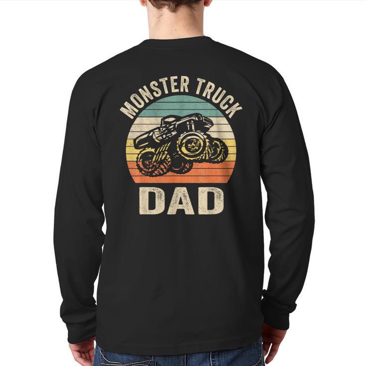 Monster Truck Dad Shirt Retro Vintage Monster Truck Shirt Long Sleeve T-Shirt Back Print