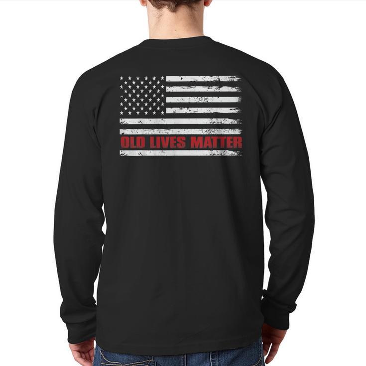 Old Lives Matter Tshirt 60th Birthday For Men 50th Dad Long Sleeve T-Shirt Back Print
