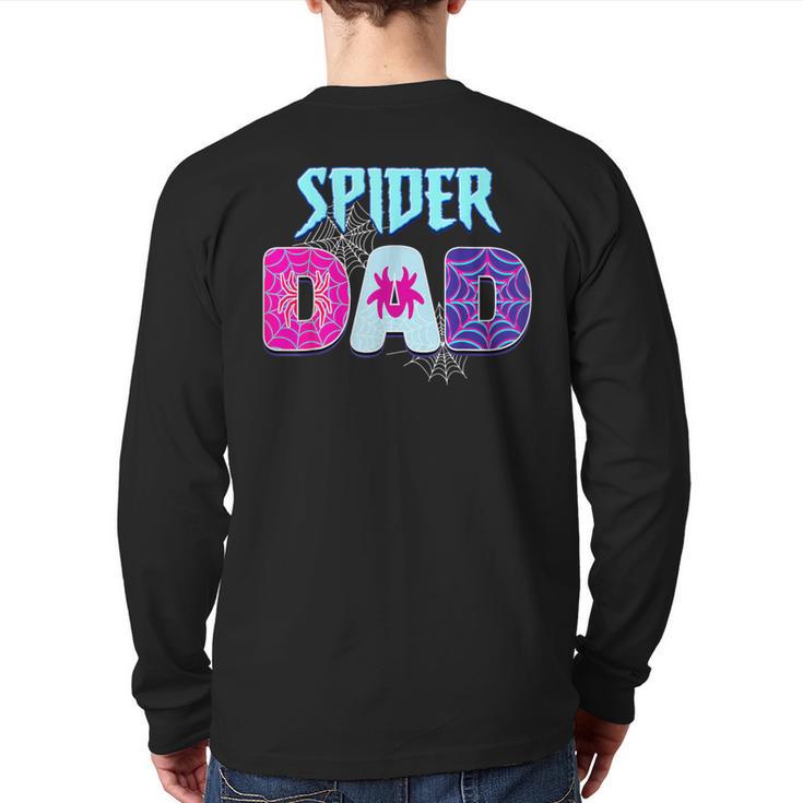 Parents Mom Spider Dad Matching Family Birthday Long Sleeve T-Shirt Back Print