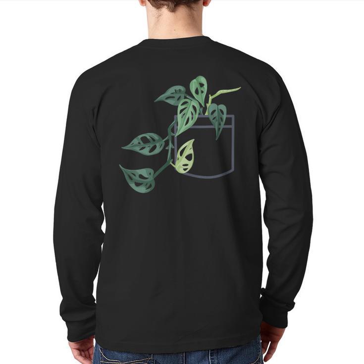 Plant Dad Plant Mom Grow Monstera Adansonii Urban Gardener Long Sleeve T-Shirt Back Print