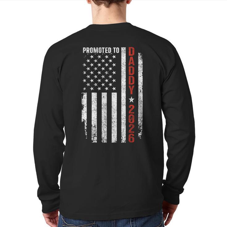 Promoted To Daddy 2026 Long Sleeve T-Shirt Back Print