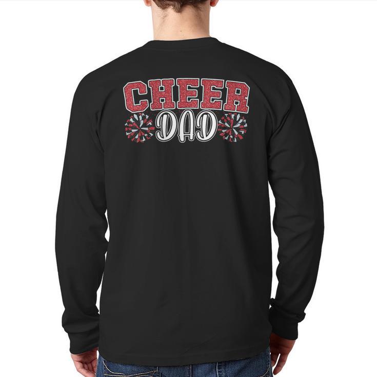 Proud Cheer Dad My Favorite Cheerleader Calls Me Daddy Men Long Sleeve T-Shirt Back Print