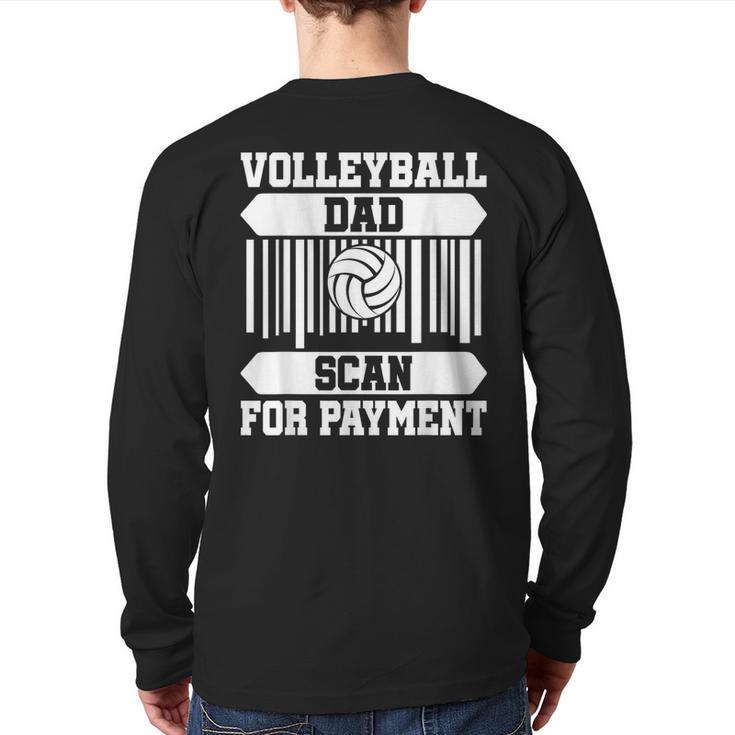 Proud Volleyball Dad Father's Day Long Sleeve T-Shirt Back Print