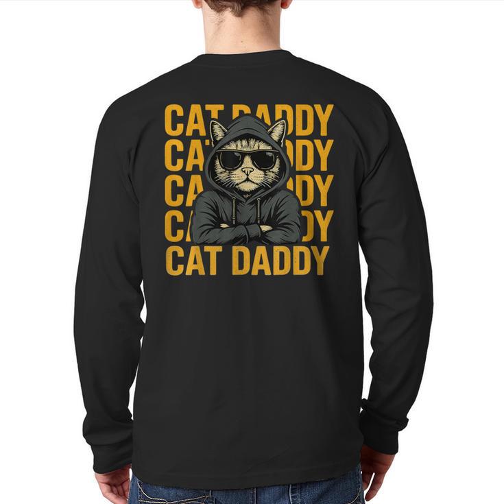 Retro Cat Daddy Style Animal For Men Women Kid Boy Girl Long Sleeve T-Shirt Back Print