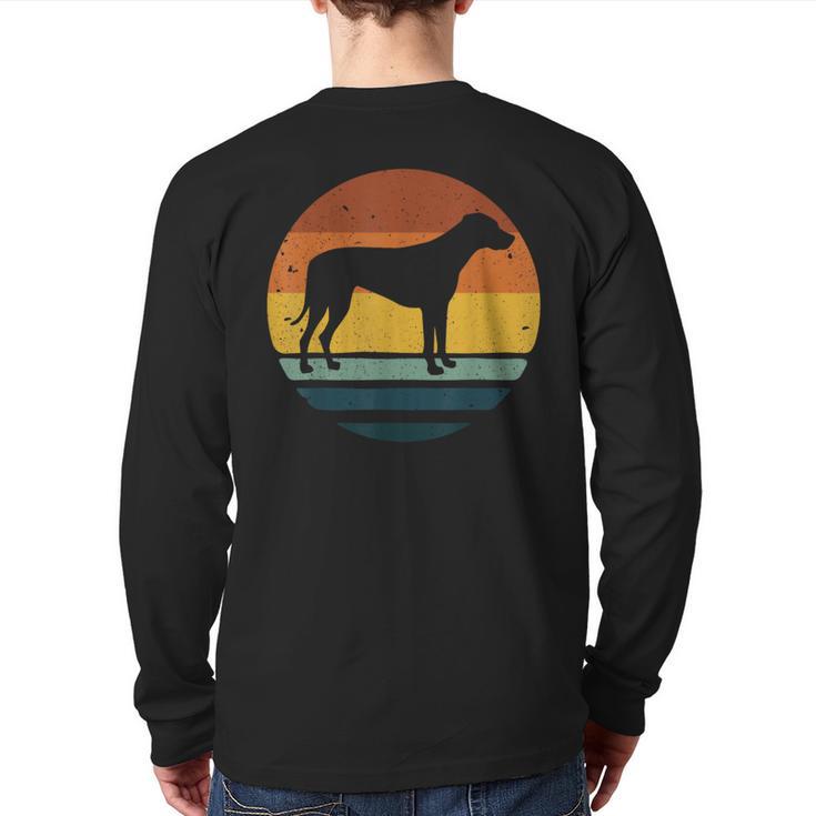 Rhodesian Ridgeback Vintage Retro Dog Mom Dad Long Sleeve T-Shirt Back Print