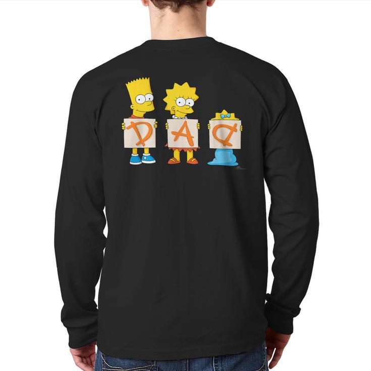 The Simpsons Father's Day Bart Lisa Maggie Dad Birthday Long Sleeve T-Shirt Back Print