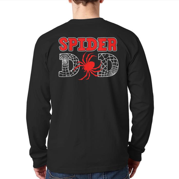 Spider Dad Spidey Birthday Family Matching Kid Daddy Spiders Long Sleeve T-Shirt Back Print