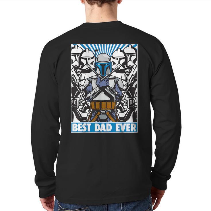 Star Wars Father's Day Jango Fett Best Dad Ever Long Sleeve T-Shirt Back Print