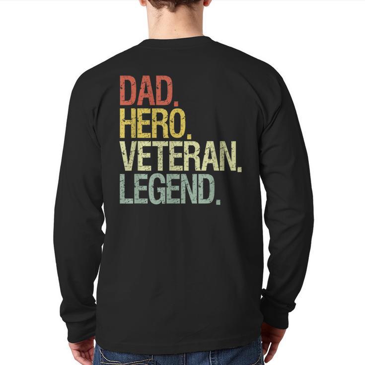 Veteran Dad Long Sleeve T-Shirt Back Print