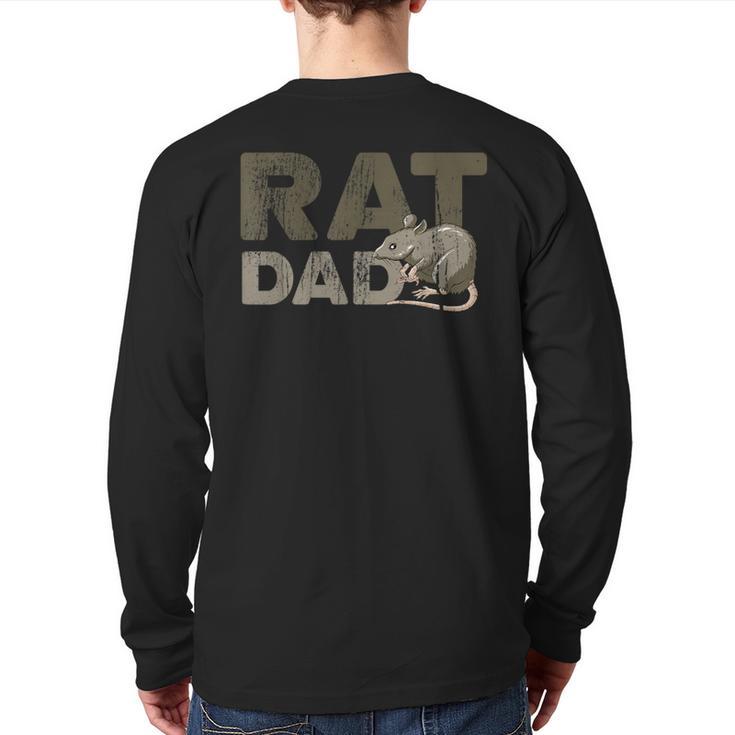 Vintage Distressed Rat Dad Long Sleeve T-Shirt Back Print