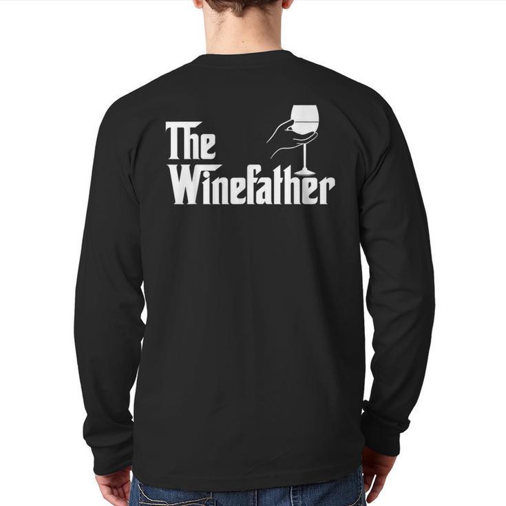 Winefather Wine Dad Dad Red Wine Wine Long Sleeve T-Shirt Back Print