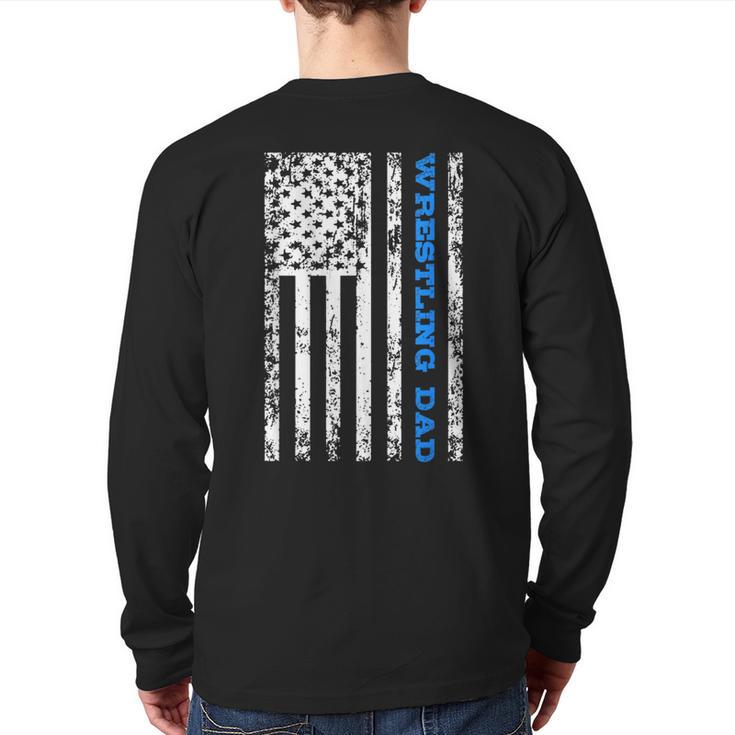 Wrestling Dad Long Sleeve T-Shirt Back Print