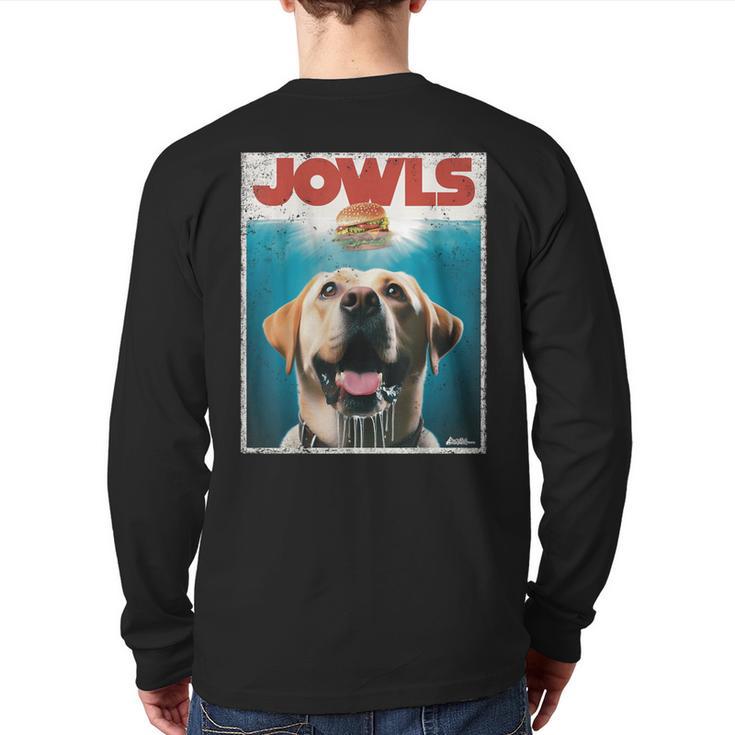 Yellow Lab Jowls Top Labrador Retriever Dog Mom Dad Long Sleeve T-Shirt Back Print