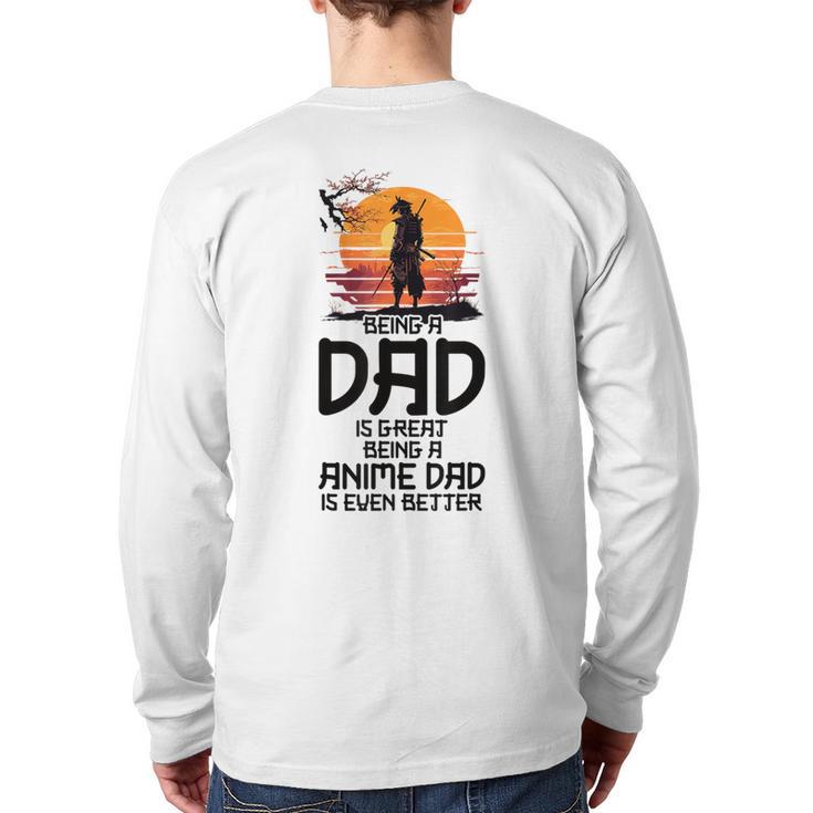Anime Dad Jokes Father's Day Anamae Otaku Manga Japan Long Sleeve T-Shirt Back Print
