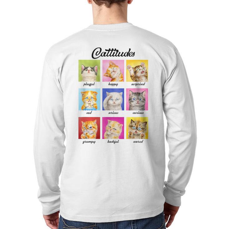 Cat Lover Cat Mom Cat Dad Crazy Cat Lady Cattitudes Long Sleeve T-Shirt Back Print Cat Lover Cat Mom Cat Dad Crazy Cat Lady Cattitudes Long Sleeve T-Shirt Back Print