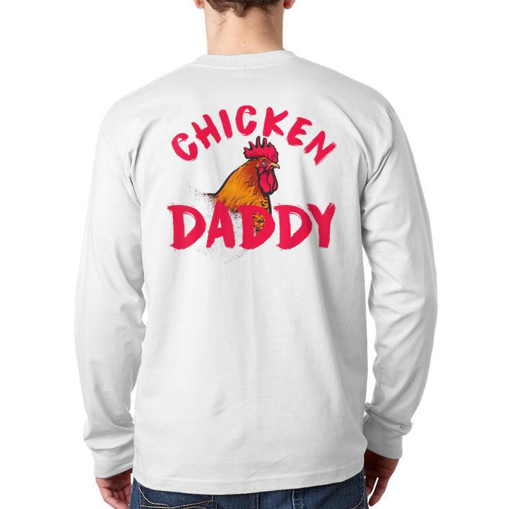 Chicken Dad Rooster Daddy Farmer Long Sleeve T-Shirt Back Print