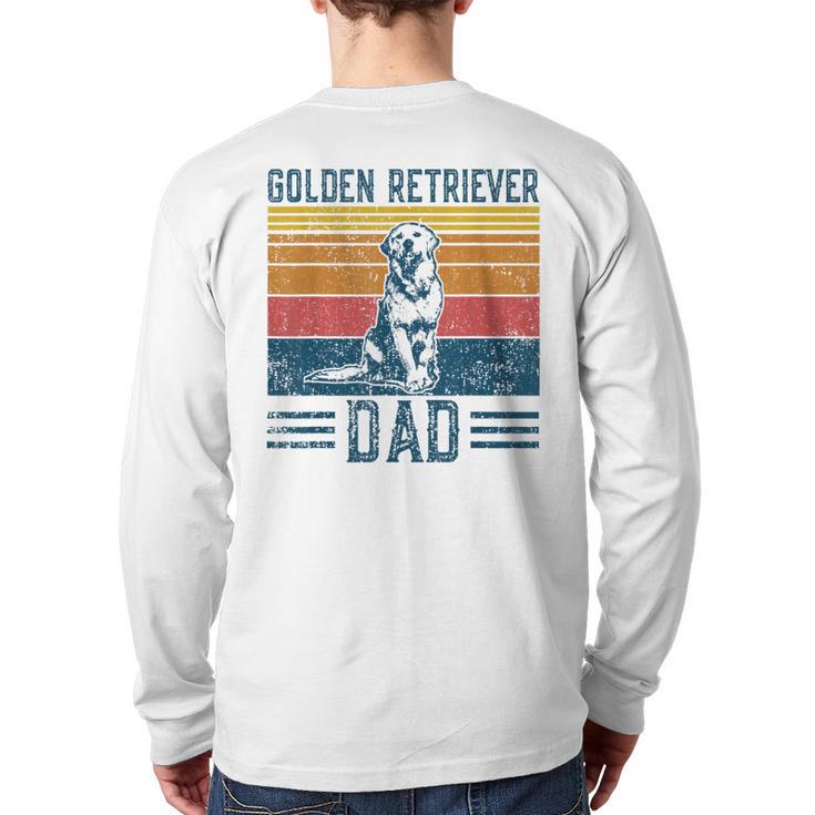 Dog Golden Dad Vintage Golden Retriever Dad Small Long Sleeve T-Shirt Back Print