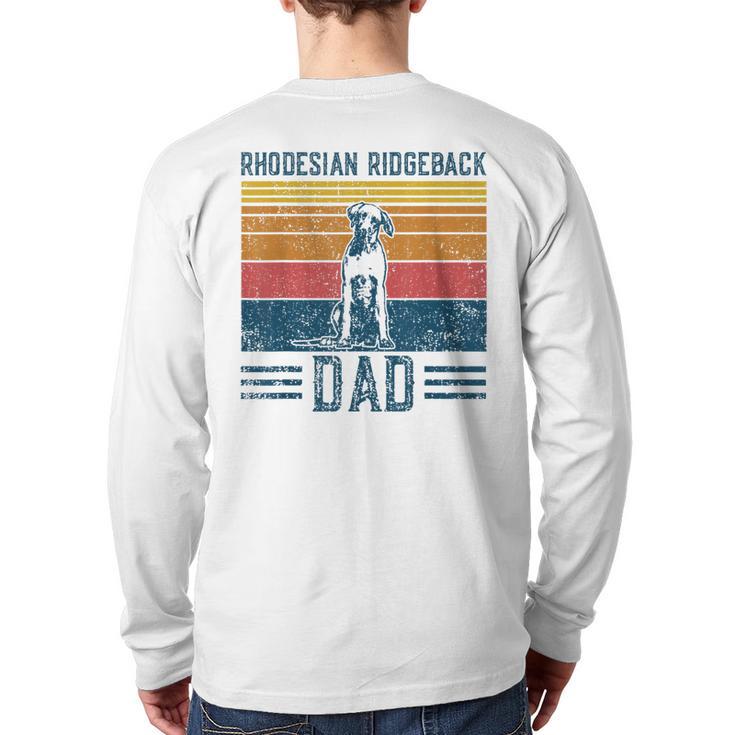 Dog Ridgeback Dad Vintage Rhodesian Ridgeback Dad Long Sleeve T-Shirt Back Print