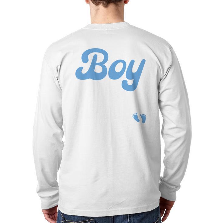 Expecting Dad Of Boy Est 2026 Father's Day Son-Dad To Be Men Long Sleeve T-Shirt Back Print