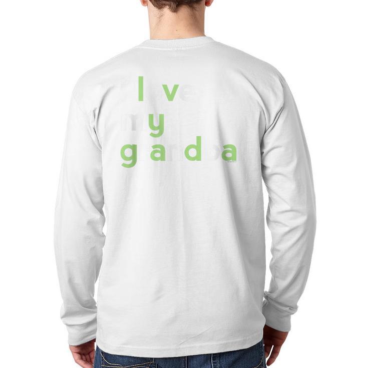 I Love My Grandpa Shirt For Boys Dad Papa Fathers Day Tee Long Sleeve T-Shirt Back Print