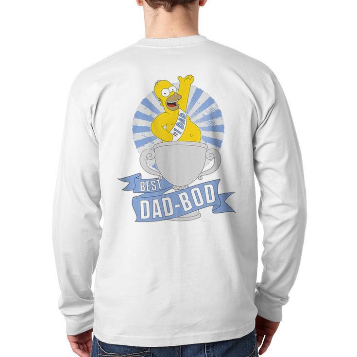 The Simpsons Father's Day Homer Best Dad BOD Long Sleeve T-Shirt Back Print