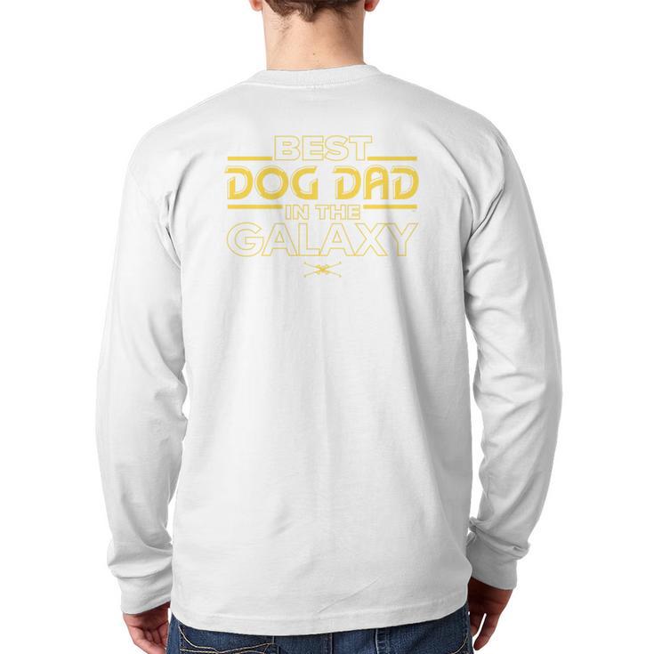 Star Wars Best Dog Dad In The Galaxy Birthday Father’s Day Premium Tri-Blend Long Sleeve T-Shirt Back Print
