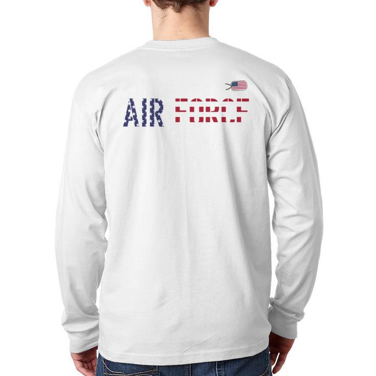 US Flag Proud Air Force Dad Long Sleeve T-Shirt Back Print