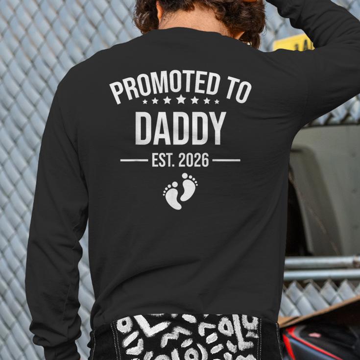 1st Time Dad EST 2026 New Dad New First Fathers Day Long Sleeve T-Shirt Back Print