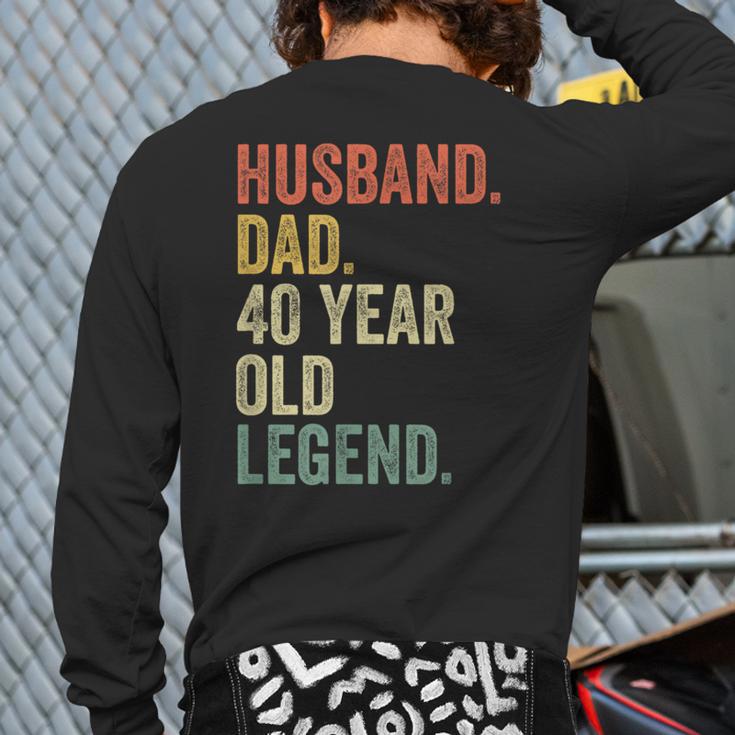 40th Birthday For Men Vintage Dad 1980 Long Sleeve T-Shirt Back Print 40th Birthday For Men Vintage Dad 1980 Long Sleeve T-Shirt Back Print