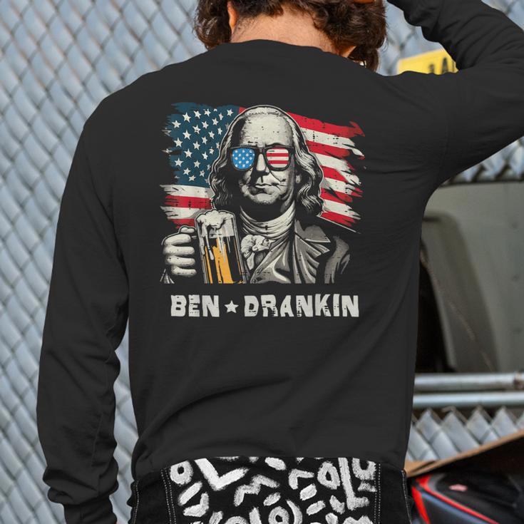 4th Of July Franklin Ben Drankin American Dad Men Women Long Sleeve T-Shirt Back Print