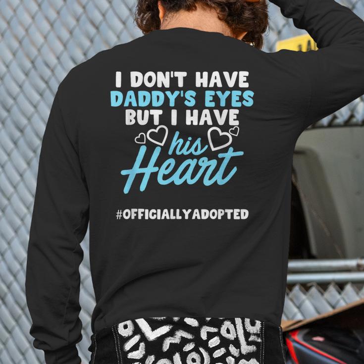 Adoption Announcement Day Dad Heart Small Long Sleeve T-Shirt Back Print