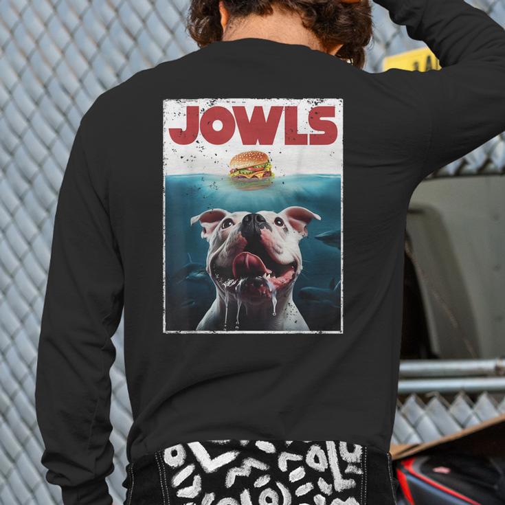 American Bulldog Jowls Burger Bully Dog Mom Dog Dad Long Sleeve T-Shirt Back Print American Bulldog Jowls Burger Bully Dog Mom Dog Dad Long Sleeve T-Shirt Back Print