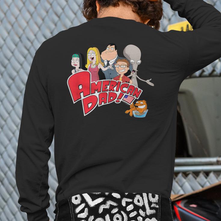 American Dad Show Logo With Family Cartoon Long Sleeve T-Shirt Back Print American Dad Show Logo With Family Cartoon Long Sleeve T-Shirt Back Print