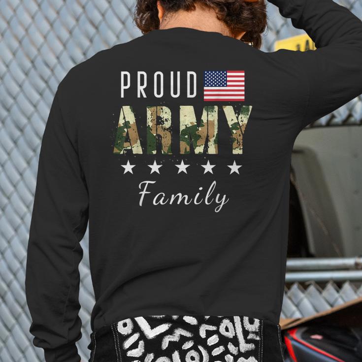 Army Graduation Proud Military Family Mom Dad Brother Sister Long Sleeve T-Shirt Back Print