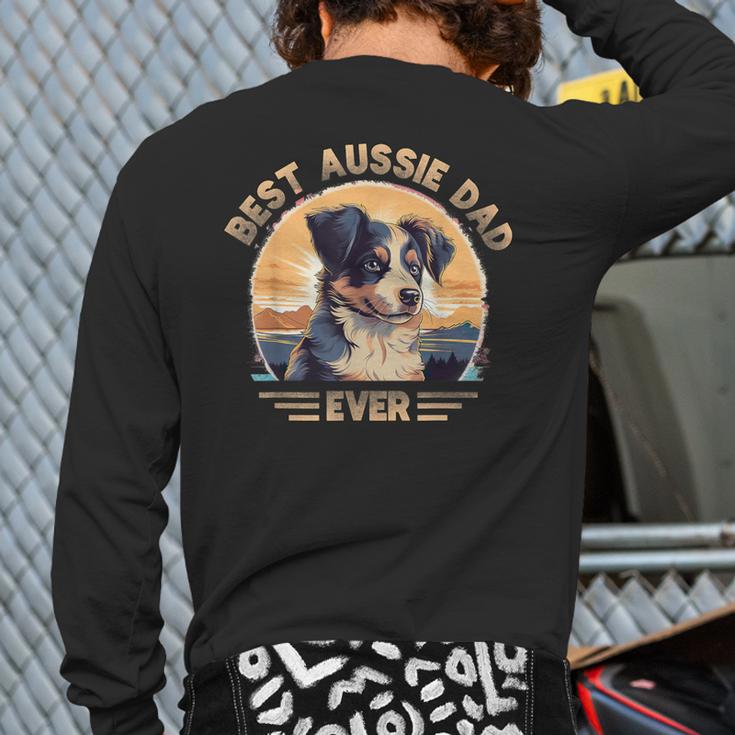 Aussie DAD Australian Shepherd Long Sleeve T-Shirt Back Print