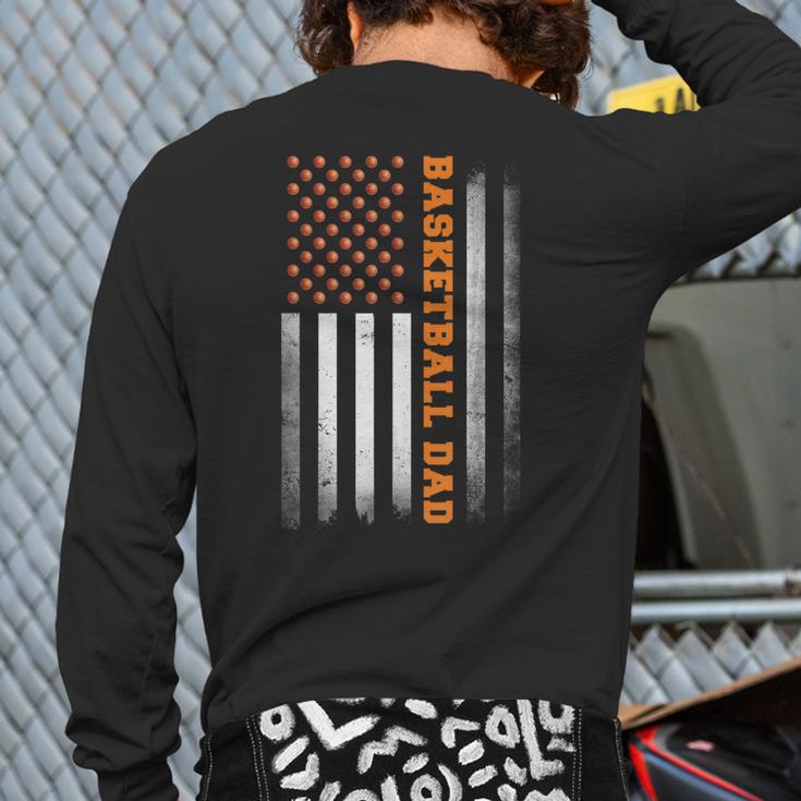 Basketball Dad USA US Flag Basketball Men Long Sleeve T-Shirt Back Print Basketball Dad USA US Flag Basketball Men Long Sleeve T-Shirt Back Print