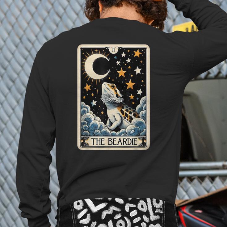 Bearded Dragon Tarot Card Beardie Mom Beardie Dad Men Women Long Sleeve T-Shirt Back Print