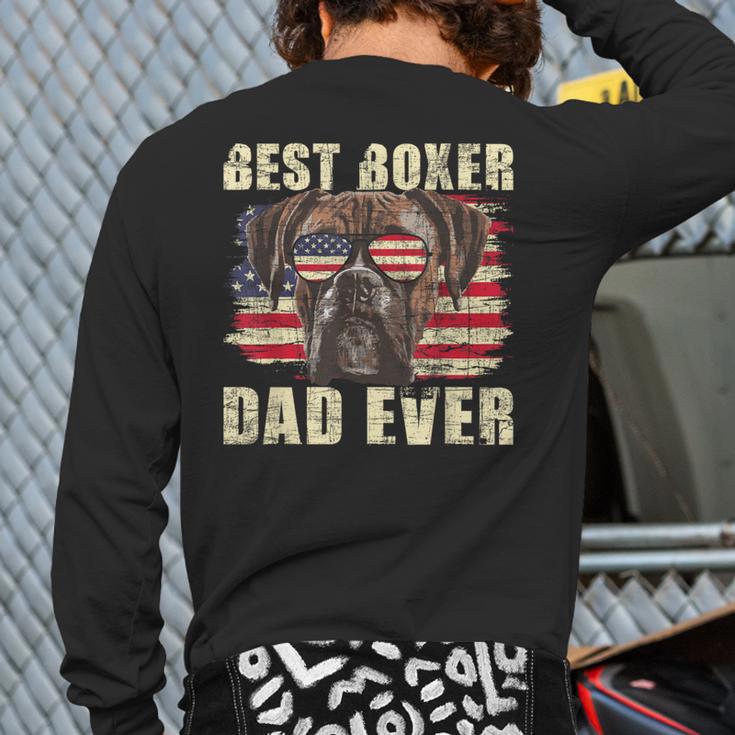 Best Boxer Dad Ever USA Flag American Dog Animal Lover Long Sleeve T-Shirt Back Print Best Boxer Dad Ever USA Flag American Dog Animal Lover Long Sleeve T-Shirt Back Print