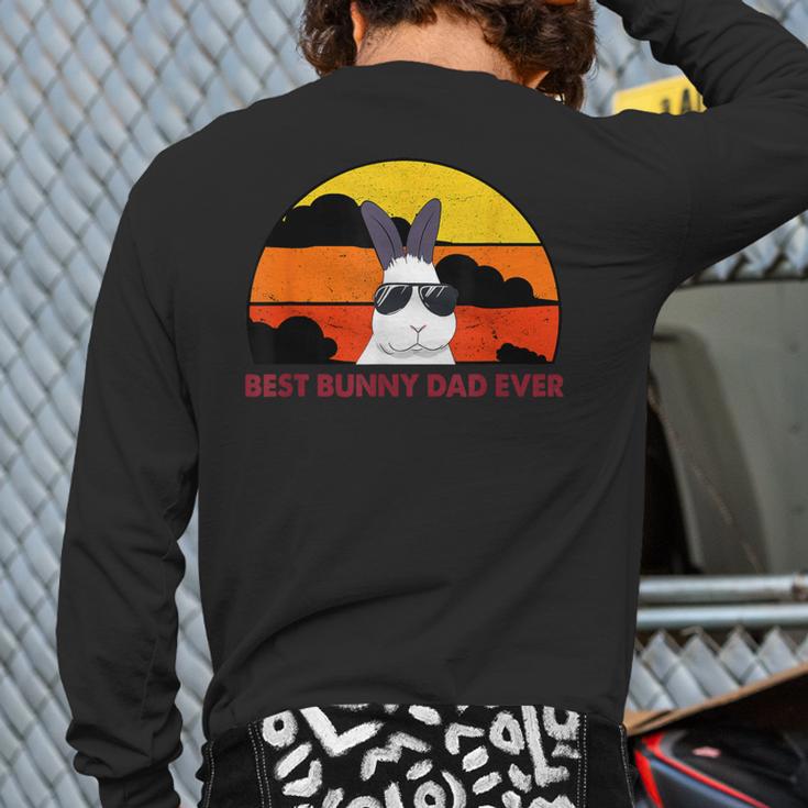 Best Bunny Dad Ever Rabbit Jumper Dad Long Sleeve T-Shirt Back Print