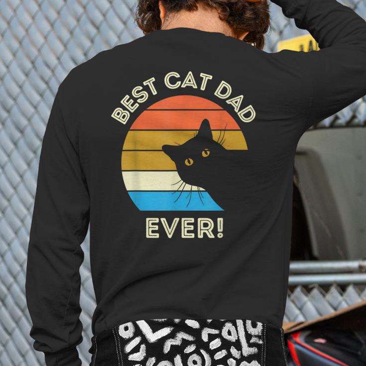 Best Cat Dad Ever Men Long Sleeve T-Shirt Back Print
