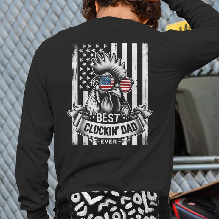 Best Cluckin' Dad Ever Chicken Lover Graphic Tees Cotton Polyester Casual Graphic Small Crew Neck Short Sleeve Long Sleeve T-Shirt Back Print