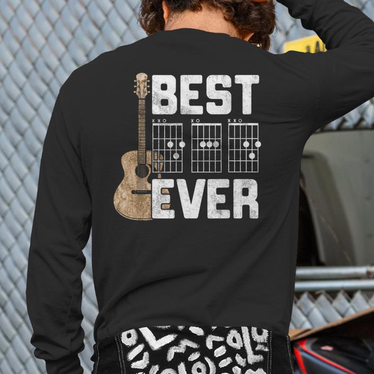 Best Dad Ever Guitarist Father D-A-D Chord Guitar Long Sleeve T-Shirt Back Print Best Dad Ever Guitarist Father D-A-D Chord Guitar Long Sleeve T-Shirt Back Print