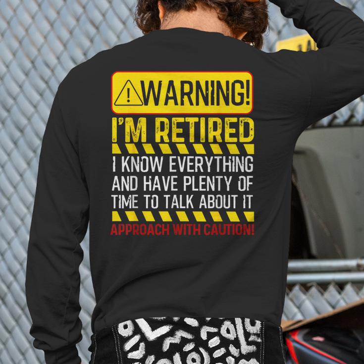 Best Retirement Novelty For Men Women Dad Grandpa Retirement Long Sleeve T-Shirt Back Print