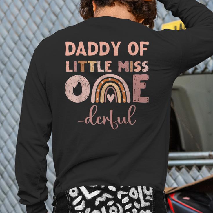 Boho Daddy Of Miss Onederful 1st Birthday Girl Cute Small Long Sleeve T-Shirt Back Print