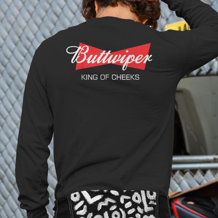 Buttwiper New Dad Beer Inspired Diaper Shower Long Sleeve T-Shirt Back Print