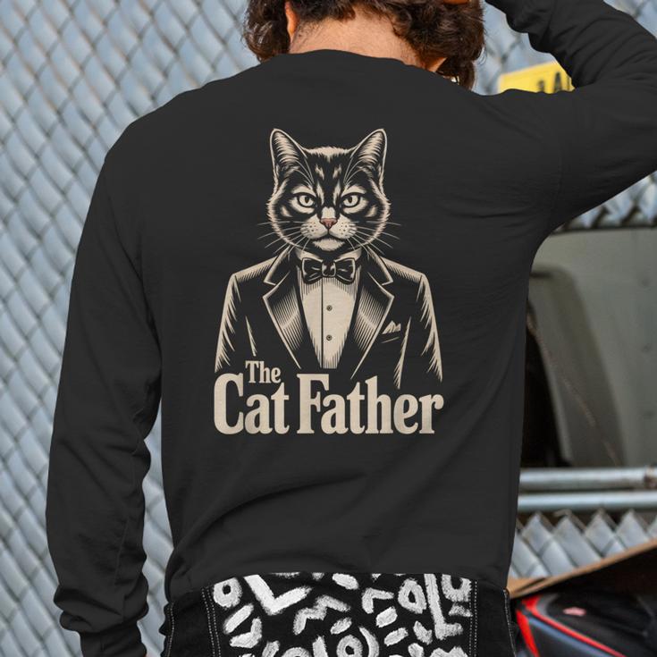 Cat Lover The CatFather Cat Dad Long Sleeve T-Shirt Back Print