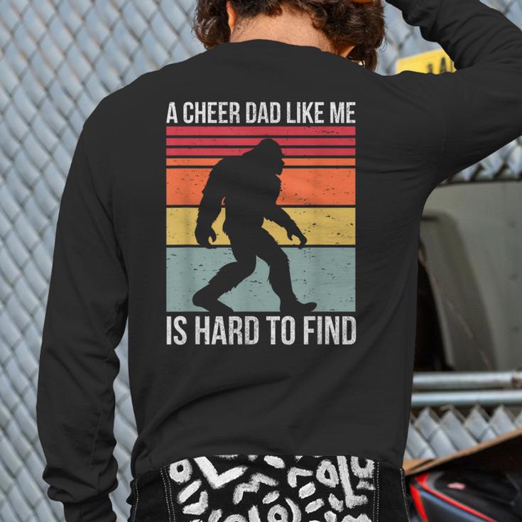 Cheer Dad Cheerleading Bigfoot Long Sleeve T-Shirt Back Print